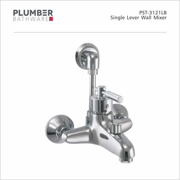 Plumber - Pristine Series - Single Lever Wall Mixer With 'L' Bend - PST-3121L