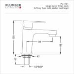 Plumber - Prive Series - Single Lever Pillar Cock - PV 1101 - Image 2