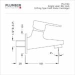 Plumber - Prive Series - Single Lever Bib Cock - PV 2103 - Image 2