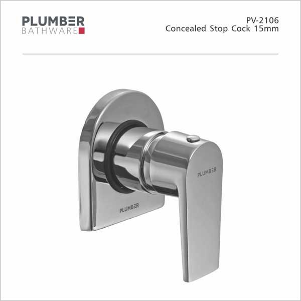 Plumber - Prive Series - Concealed Stop Cock 15mm -