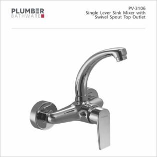 Plumber - Prive Series - Single Lever Sink Mixer Wall Mounted - PV-3106