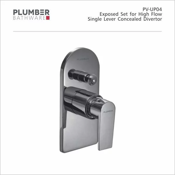 Plumber - Prive Series - Exposed Set for High Flow Single Lever Divertor - PV-UP04