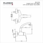 Plumber - Rover Series - Single Lever Sink Mixer - RR 3106 - Image 2