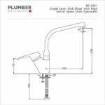 Plumber - Rover Series - Single Lever Sink Mixer - RR 3301 - Image 2