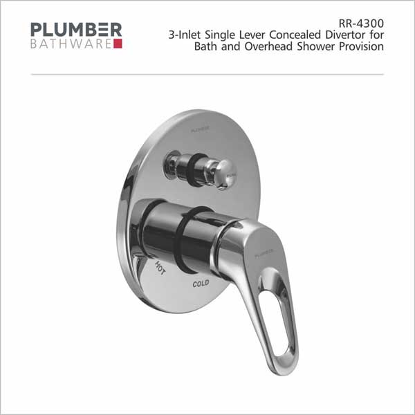Plumber - Rover Series - 3-INLET Single Lever Concealed Divertor - RR-4300