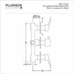Plumber - Rover Series - Concealed Wall Mixer - RR 510CB - Image 2