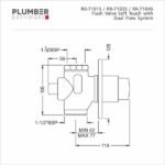Plumber - Universal Items - Flush Valve Square 25mm - RX 7103S - Image 2