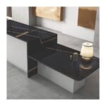 NARMADA - Multipurpose Solid Surface - Sahara Black - 800 x 2400 mm