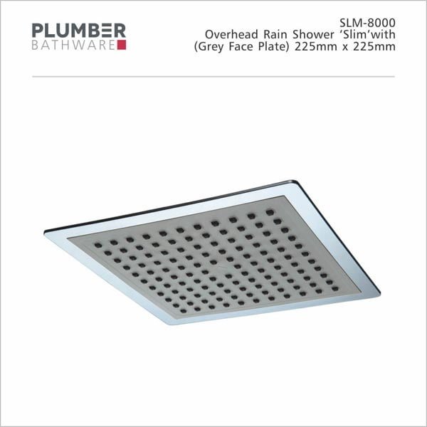 Plumber - Shower - Single Flow Overhead Shower - Slim - SLM-8000