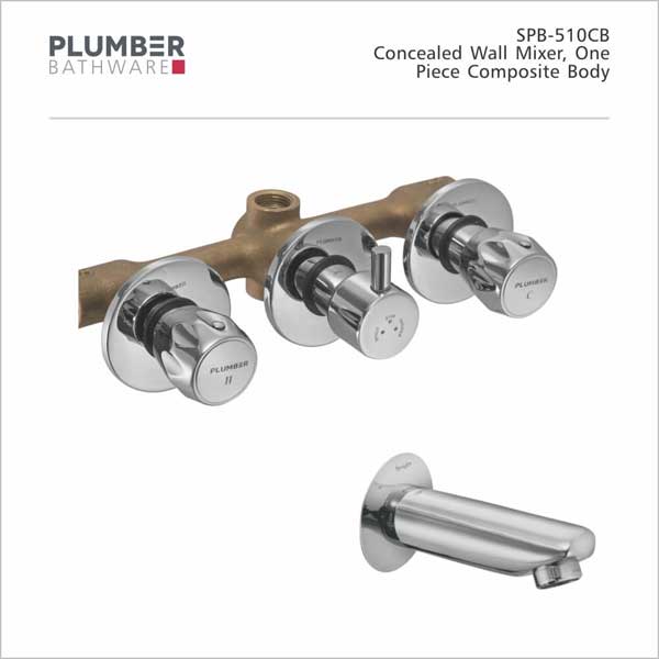 Plumber - Superb Series - Concealed Wall Mixer with Wall Spout - SPB-510CB