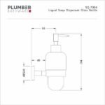 Plumber - Esquire Series - Liquid Soap Dispensor Glass Bottle - SQ 7004 - Image 2
