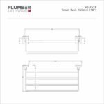 Plumber - Esquire Series - Towel Rack 450mm - SQ 7518 - Image 2