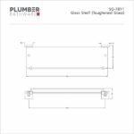 Plumber - Esquire Series - Glass Shelf 500Mm Sq 7811 - Image 2