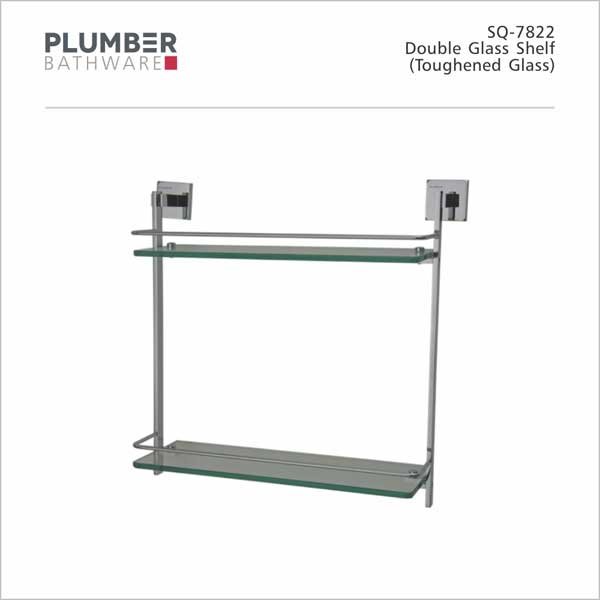 Plumber - Esquire Series - Double Glass Shelf 350mm - SQ-7822