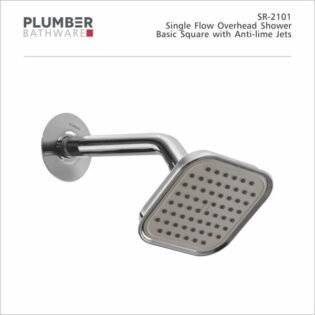Plumber - Shower - Single Flow Overhead Shower - Basic Square - SR-2101