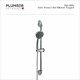 Plumber - Shower Arm - Slide Shower Rail 600mm Elegant - SRS-0002