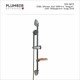 Plumber - Shower Arm - Slide Shower Rail 600mm Elegant - SRS-0003