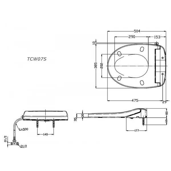 TOTO - ECOWASHER - TCW08S - Toilet Seat Cover - Image 2