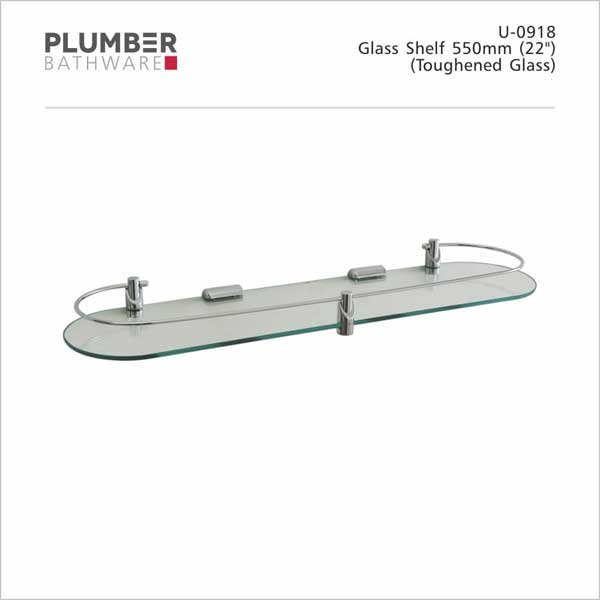 Plumber - Universal Accessories - Glass Shelf 550 mm - U-0918