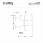 Plumber - Flush Tap- Flush Tapwith Universal Knob - U 1504 - Image 2