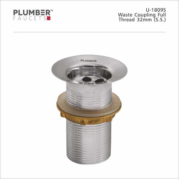 Plumber - Universal Items - S.S. Waste Coupling Full Thread 32mm - U-1809S