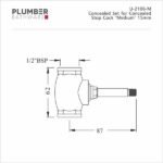 Plumber - Concealed Set - Concealed Stop Cock 15mm - U 2106M - Image 2