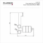 Plumber - Concealed Set - Single Lever Basin Mixer - U 3117 - Image 2