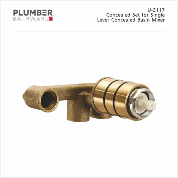 Plumber - Concealed Set - Single Lever Basin Mixer - U-3117