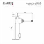 Plumber - Concealed Set - Single Stop Cock - U 3118 - Image 2