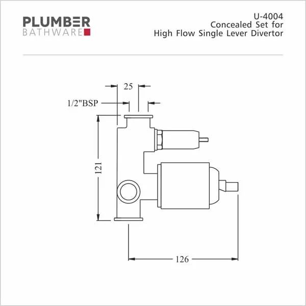 Plumber - Concealed Set - Single Lever Diverter - U 4004 - Image 2