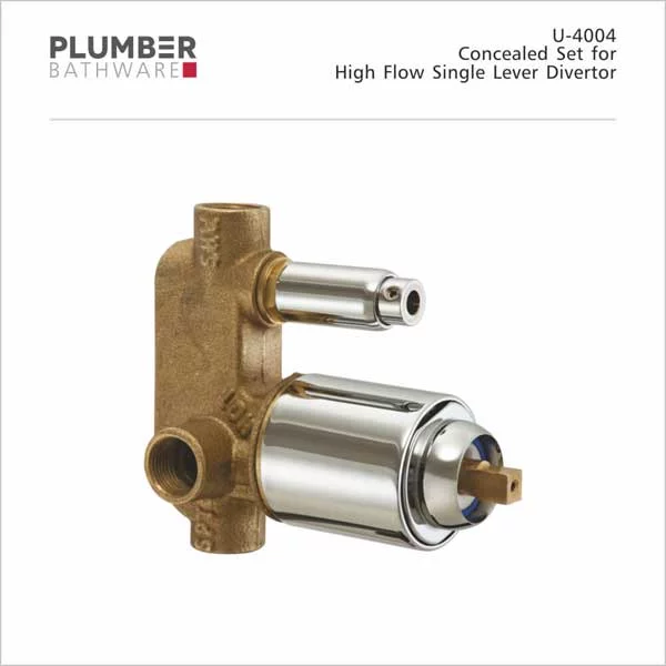Plumber - Concealed Set - High Flow Single Lever Divertor - U-4004