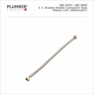 Plumber - Universal Items - S.S. Braided Flexible Connection Hose 450mm - UBC-0450