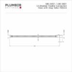 Plumber - Universal Items - S.S. Braided Flexible Connection Hose 600mm - UBC 0601 - Image 2