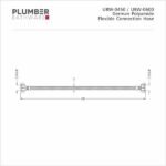 Plumber - Universal Items - Connection Hose 450mm - UBW 0450 - Image 2