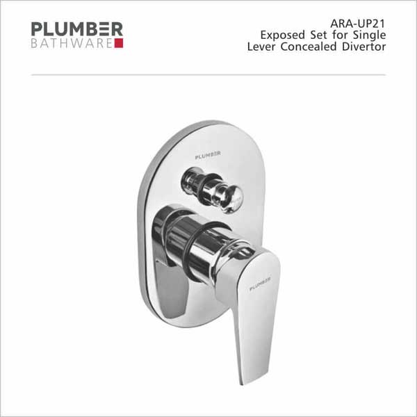 Plumber - Aura Series - Exposed Set for Single Lever Divertor - ARA-UP21