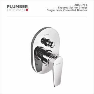 Plumber - Aura Series - Exposed Set for 3-INLET Single Lever Divertor - ARA-UP43