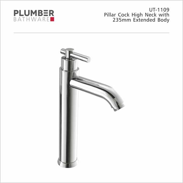 Plumber - Ultra Series - Single Lever Pillar Cock High Neck - UT-1109