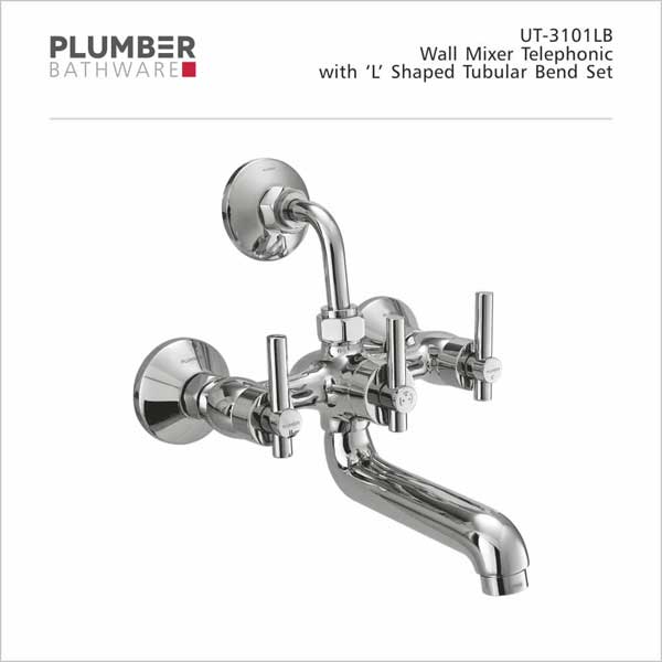 Plumber - Ultra Series - Single Lever Wall Mixer with 'L' Bend - UT-3101-LB