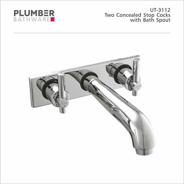 Plumber - Ultra Series - Two Concealed Stop Cocks with Baht Spout - UT-3112