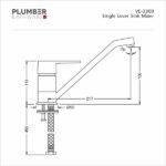 Plumber - Vine Series - Single Lever Sink Mixer - VE 3300 - Image 2
