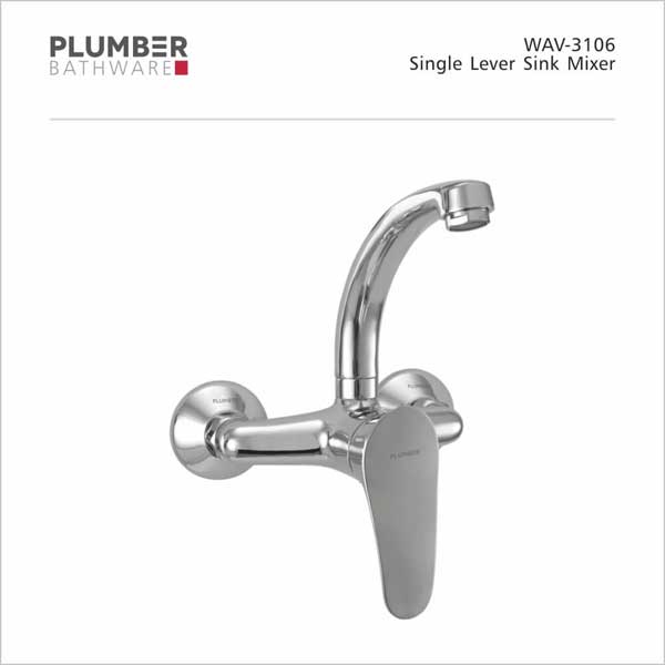 Plumber - Wave Series - Single Lever Sink Mixer - WAV-3106