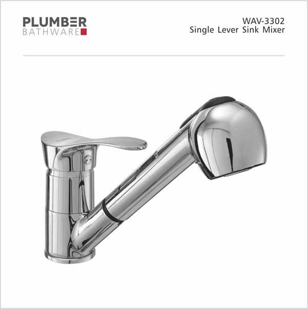 Plumber - Wave Series - Single Lever Sink Mixer - WAV-3302