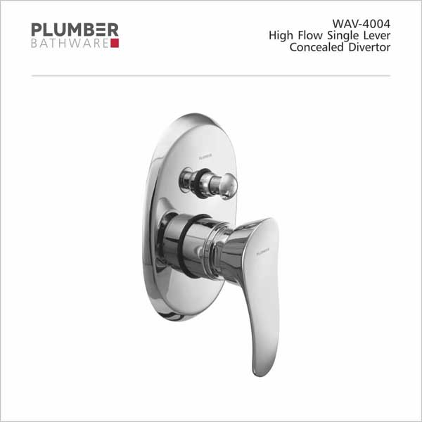 Plumber - Wave Series - High Flow Single Lever Concealed Divertor - WAV-4004
