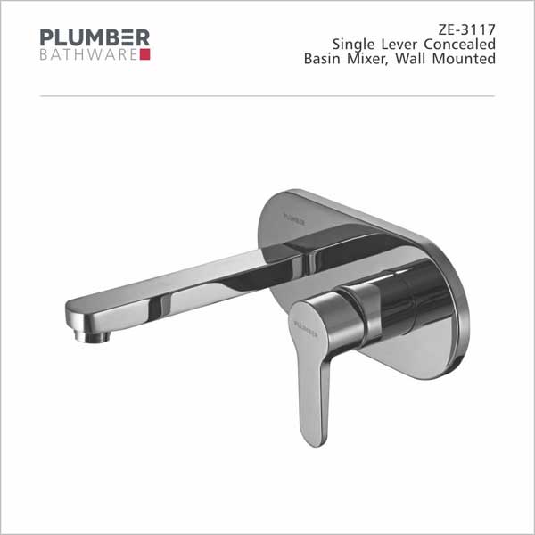 Plumber - Zeus Series - Single Lever Concealed Basin Mixer - ZE-3117
