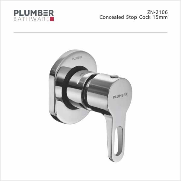 Plumber - Zion Series - Concealed Stop Cock 15mm - ZN-2106