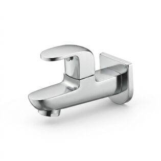 Stainless steel bib cock with flange wall mounted bathroom tap