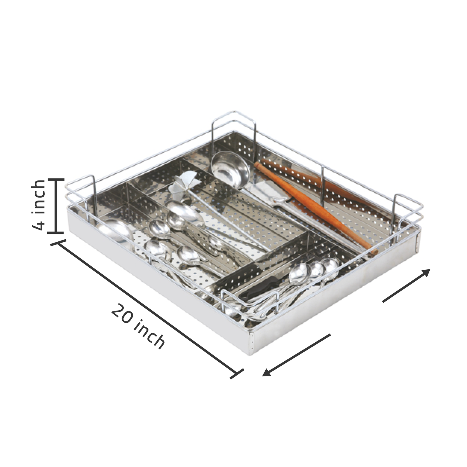 perforated-cutlery-basket-1-4x20-1 Basketwala - Perforated Cutlery Basket - 4 inch X 20 inch