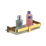 SWEISS - PVD Gold Glitter Glass Shelf