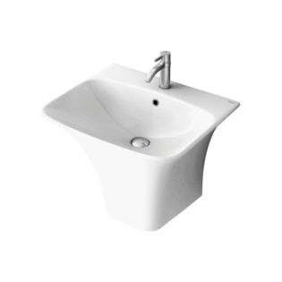 Simpolo - Integrated Half Pedestal Basin - SHORTEN