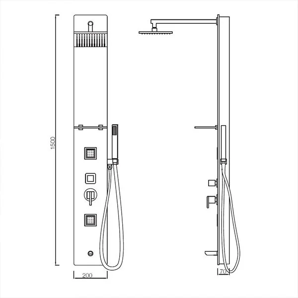 Jaquar - Shower Panel - Infinity Black - G0842JAX